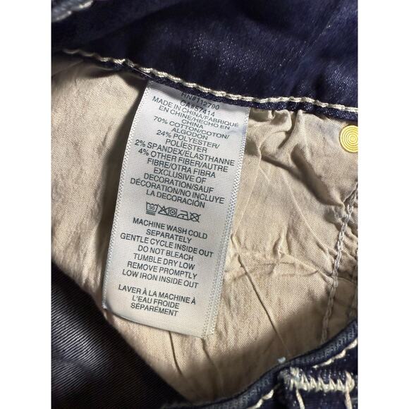 NWT True Religion Jennie Jeans Women's Blue Curvy Super Skinny 28 Flap Pocket - Picture 6 of 9